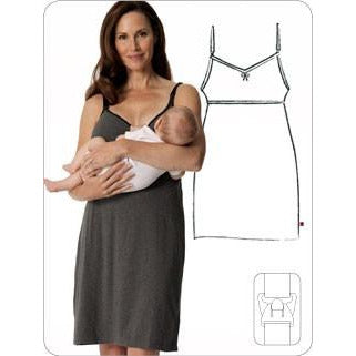 Chemise de nuit d'allaitement Glamourmom® avec soutien-gorge intégré - K3